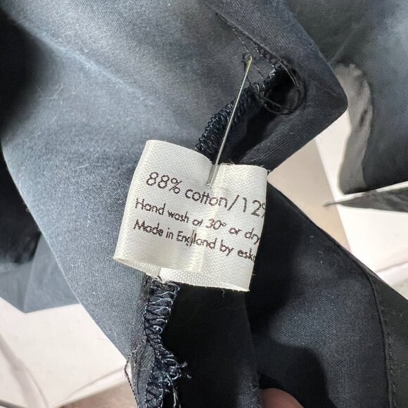 ESKANDER/Neiman Marcus Charcoal Linen/Pu Water Resistant Overcoat Sz 1 England - Picture 8 of 9